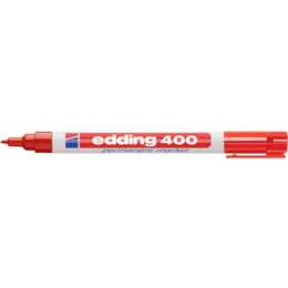 EDDING Marqueur permanent (Rouge, 1 pièce)