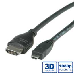 ROLINE Câble de connexion (HDMI, Micro HDMI, 2 m)