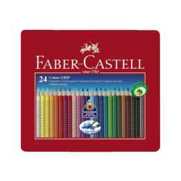 FABER-CASTELL Crayons de couleur Colour Grip (Multicolore, 24 pièce)