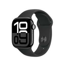 APPLE Watch Series 10 GPS + Cellular (42 mm, Aluminium, Noir de jais, M/L)