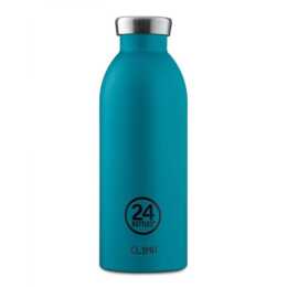 24BOTTLES Thermo Trinkflasche Clima Atlantic Bay (0.5 l, Schwarz, Blau, Türkis)