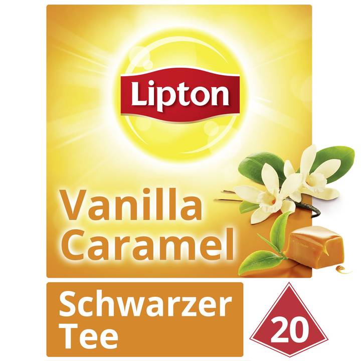 LIPTON Sachets de thé Thé noir Vanilla Caramel (20 Pièce)