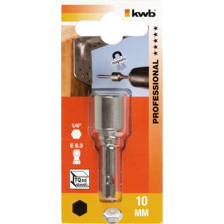 KWB E6.3 Magnet Steckschlüssel, 10 mm