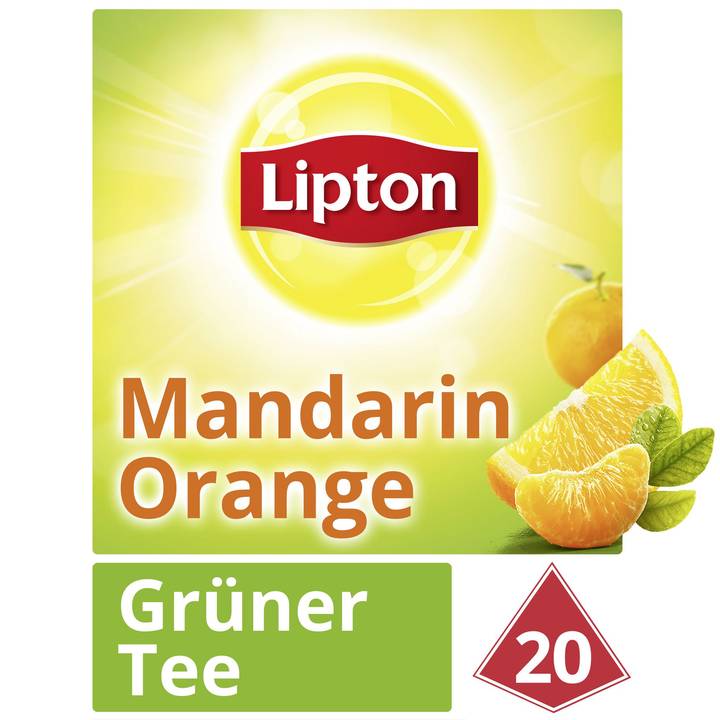 LIPTON sachet de thé vert mandarine orange 20 pièces