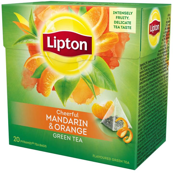 LIPTON sachet de thé vert mandarine orange 20 pièces