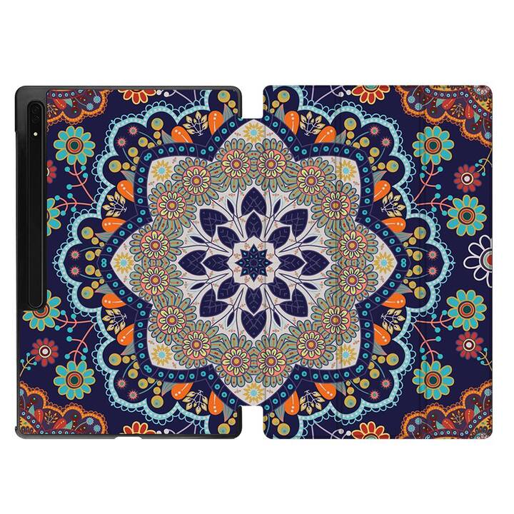 EG Housse (11", Galaxy Tab S9, Mandala, Bleu)