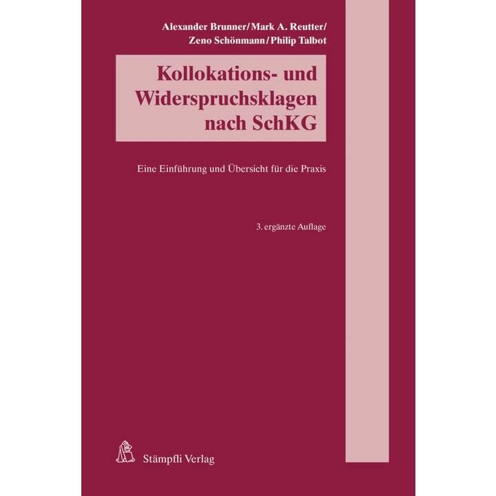 Kollokations- und Widerspruchsklagen nach SchKG