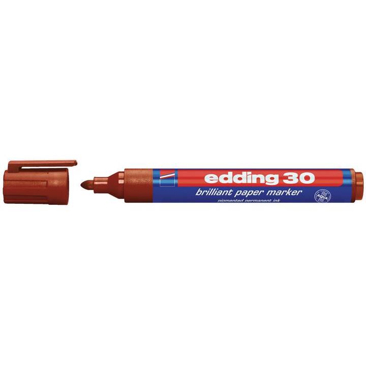 EDDING Marqueur permanent 30 (Brun, 1 pièce)