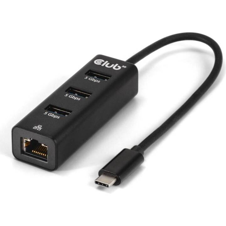 CLUB 3D CSV-1549 (4 Ports, RJ-45, USB A)