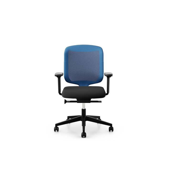 GIROFLEX Chair2Go 434 Sedia girevole per ufficio (Nero, Blu)