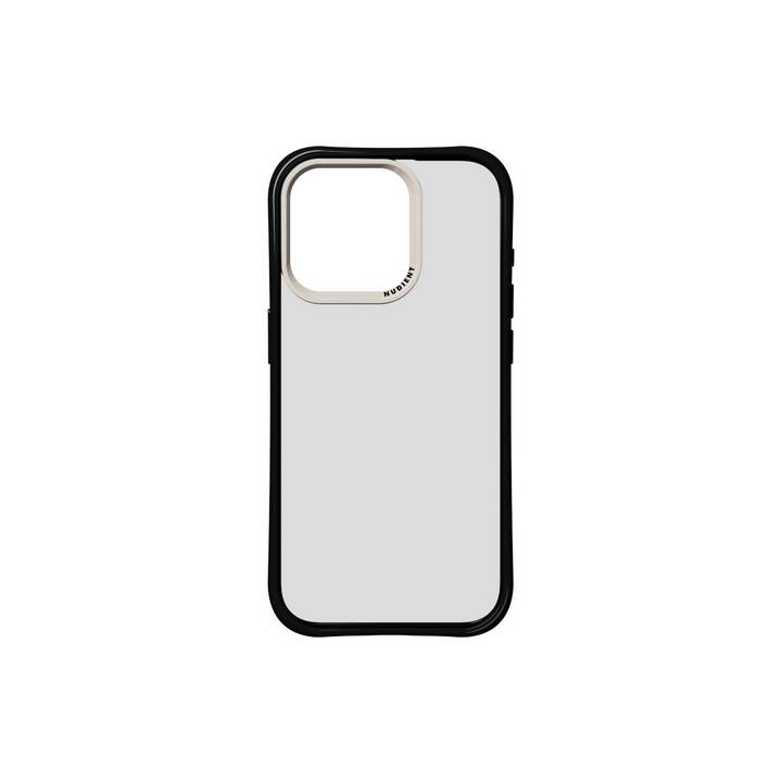 NUDIENT Backcover Form (iPhone 15 Pro, Transparente, Nero)
