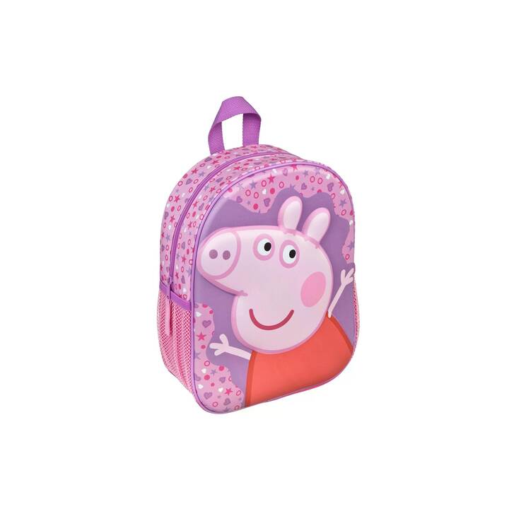 SCOOLI Kindergartenrucksack 3D Peppa Pig (7 l, Violett, Rosa)