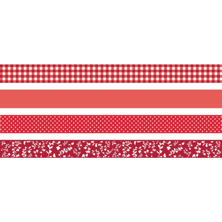 HEYDA Washi Tape Set Colour Code (Rosso, 5 m)