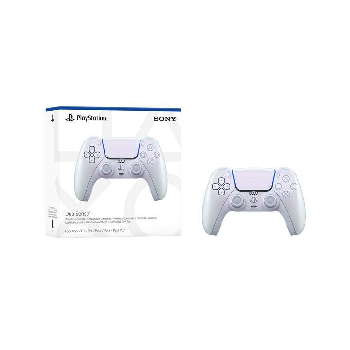 SONY Playstation 5 DualSense Wireless-Controller Pearl Controller (Chrom, Weiss)