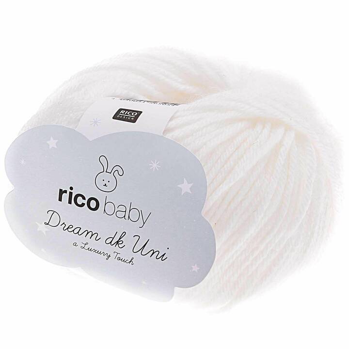 RICO DESIGN Lana Baby Dream Uni (50 g, Bianco)