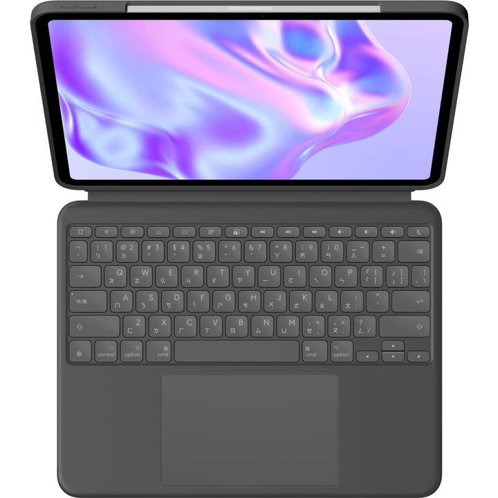 LOGITECH Combo Touch Type Cover / Tablet Tastatur (13", iPad Pro M4, Graphit)