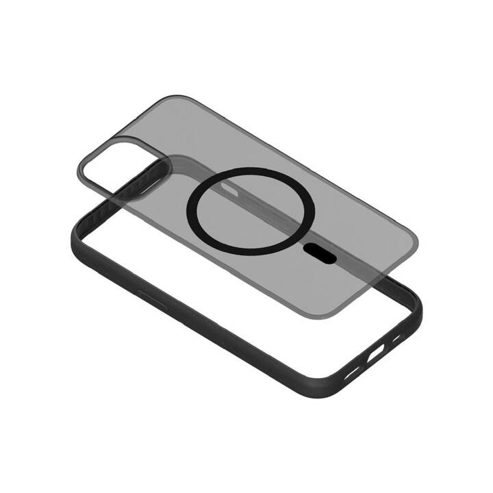 WOODCESSORIES Backcover MagSafe (iPhone 14, Unicolore, Grigio, Nero opaco)