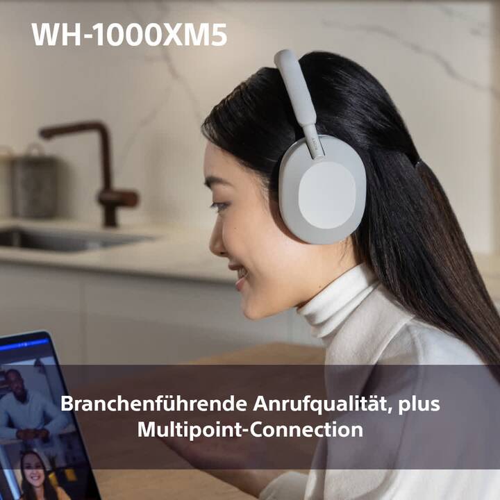 SONY WH-1000XM5 (ANC, Bluetooth 5.2, Silber)