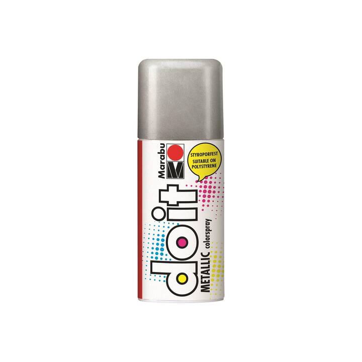 MARABU Spray de couleur Do it Metallic (150 ml, Argent, Multicolore)