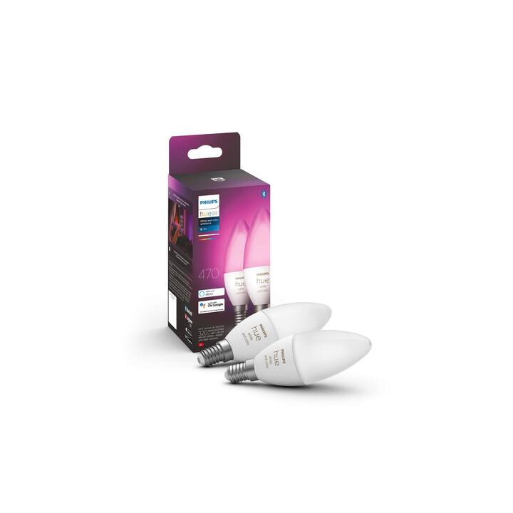 PHILIPS HUE Ampoule LED White & Color Ambiance (E14, ZigBee, Bluetooth, 4 W)