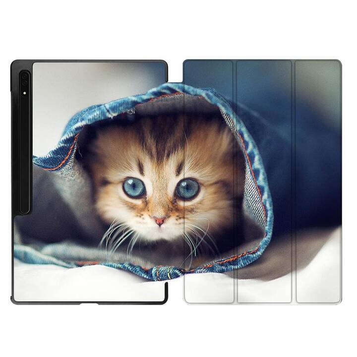 EG Housse (11", Galaxy Tab S9, Chats, Brun)