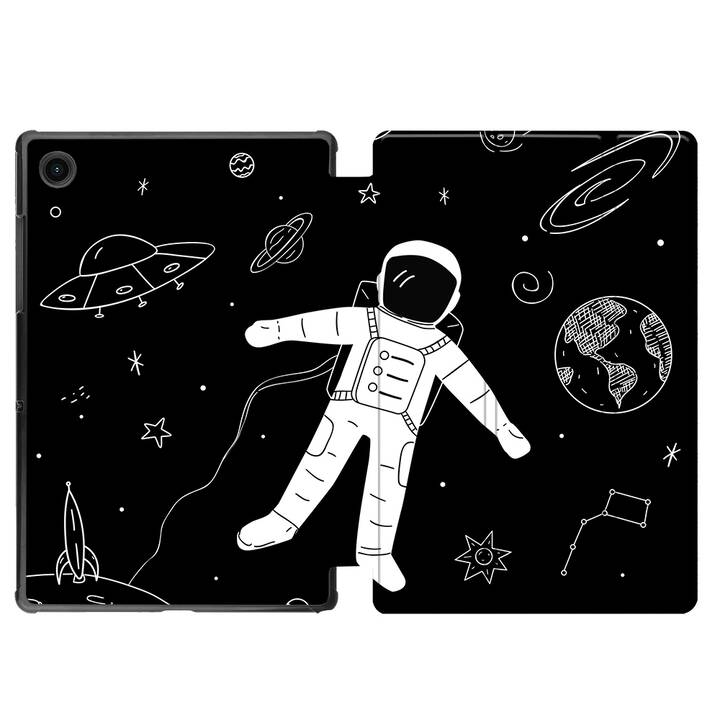 EG coque pour Samsung Galaxy Tab A8 10.5" (2021) - astronaute - noir