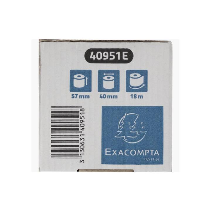 EXACOMPTA Rotolo di carta termico Safe Contact (20 pezzo, 57 mm x 18 m)
