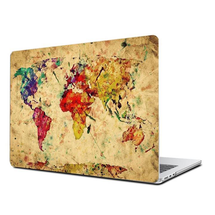 EG Coque rigide (MacBook Air 13" M2 2022, Carte géografique, Brun)