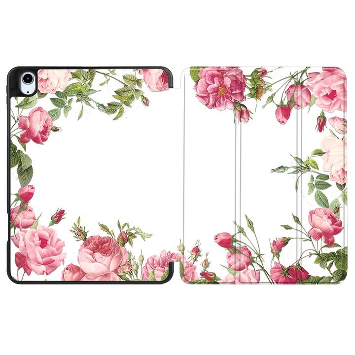 EG coque pour iPad Air 10.9" (2022) 5e génération - rose - fleurs