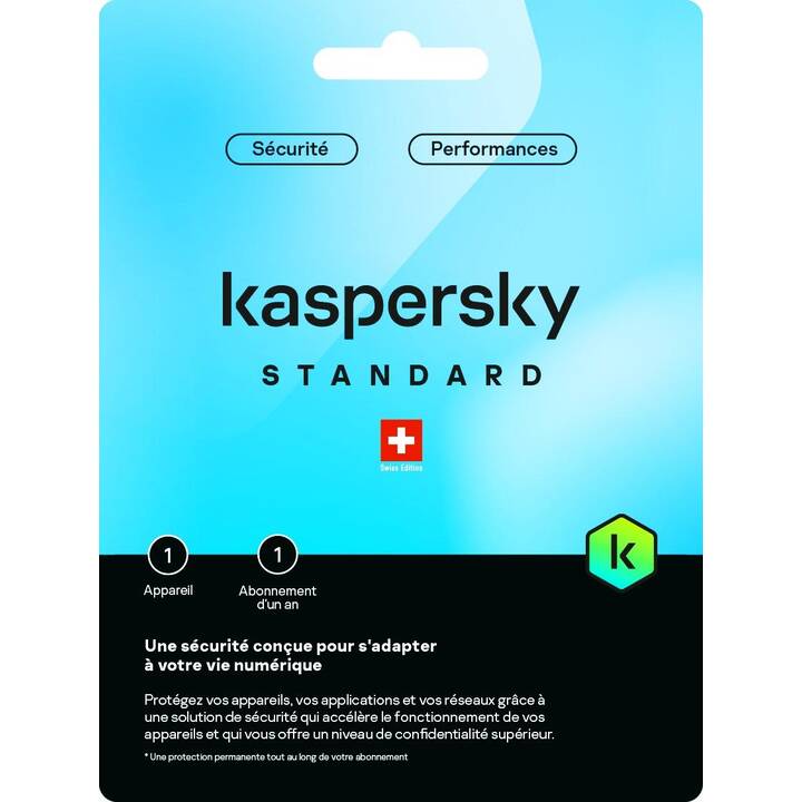 KASPERSKY LAB Standard (Licence annuelle, 1x, 12 Mois, Français)