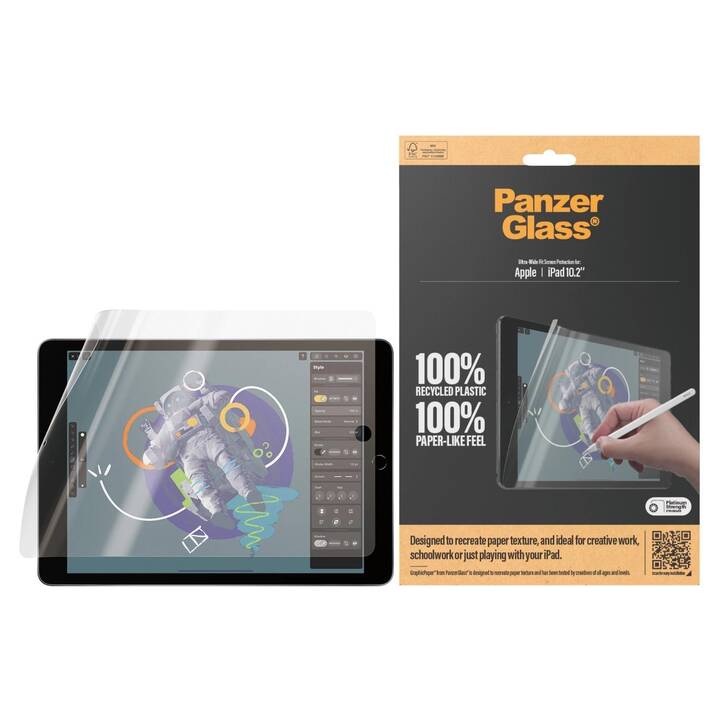 PANZERGLASS UWF GraphicPaper Pellicola per lo schermo (10.2", iPad Gen. 9 2021, iPad Gen. 8 2020, iPad Gen. 7 2019, Transparente)