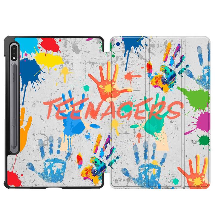 EG Hülle für Samsung Galaxy Tab S8 11" (2022) - Mehrfarbig - Graffiti