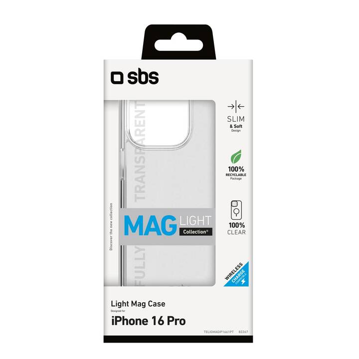 SBS Backcover Light (iPhone 16 Pro, Transparente)