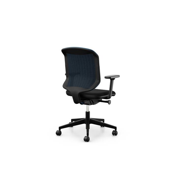 GIROFLEX Chair2Go 434 Sedia girevole per ufficio (Nero, Blu)
