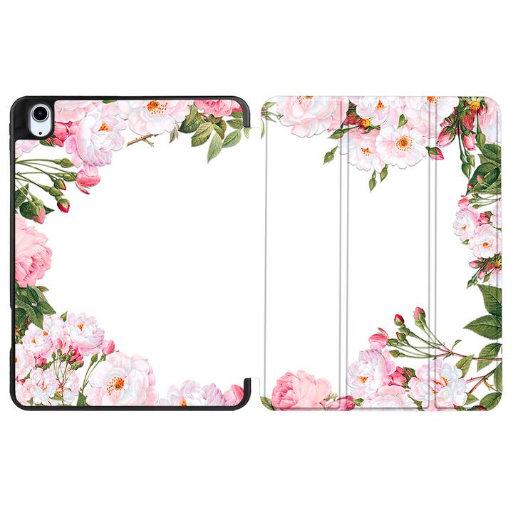 EG coque pour iPad Air 10.9" (2022) 5e génération - rose - fleurs