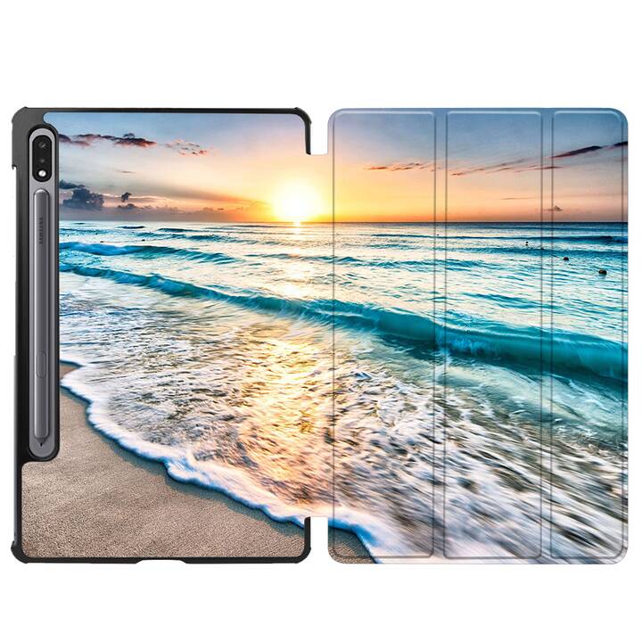 EG Hülle für Samsung Galaxy Tab S8 11" (2022) - grün - Strand