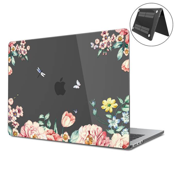 EG Coque rigide (Macbook Air 15" M3 2024, Fleurs, Transparent)