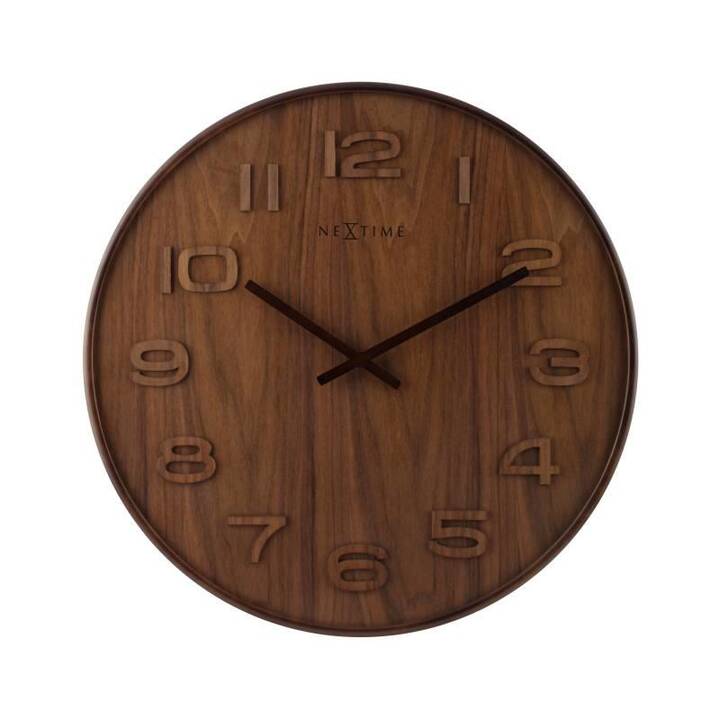 NEXTIME Wood Wood Big Horloge murale (Analogique)