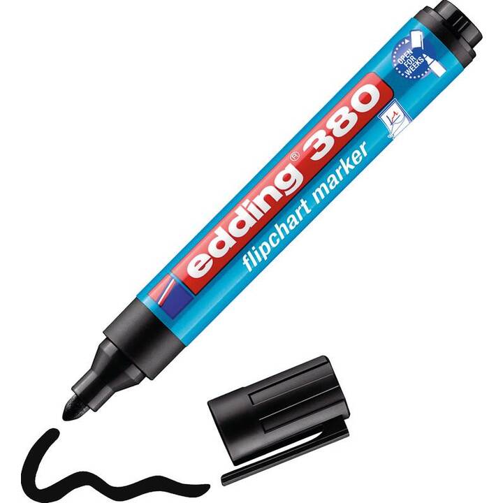 EDDING Flipchart Marker 380 (Schwarz, 1 Stück)