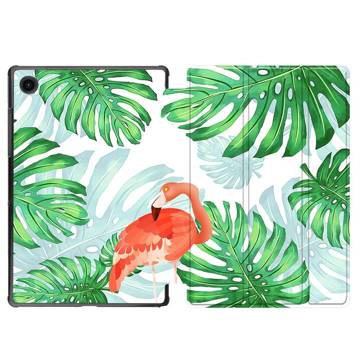 EG coque pour Samsung Galaxy Tab A8 10.5" (2021) - flamant rose - vert