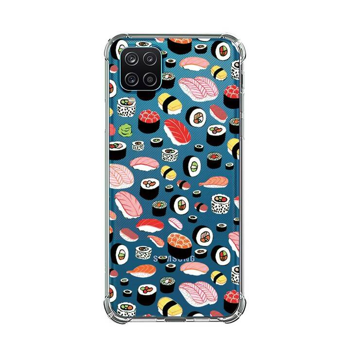 EG Backcover (Galaxy A12, Sushi, Transparente)