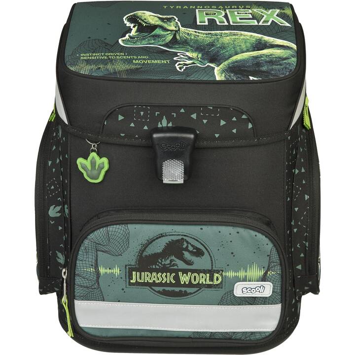 SCOOLI Set di borse EasyFit Jurassic World (18 l, Nero, Verde)