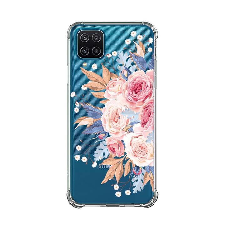 EG Backcover (Galaxy A22 5G, Fleurs, Transparent)