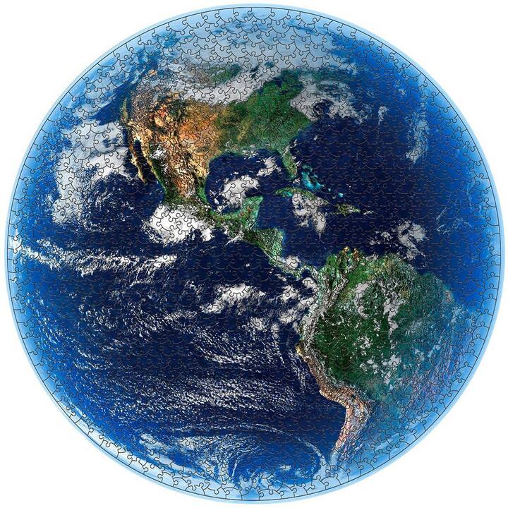 EG rundes Puzzle (1000 Teile) - Blau - Erde