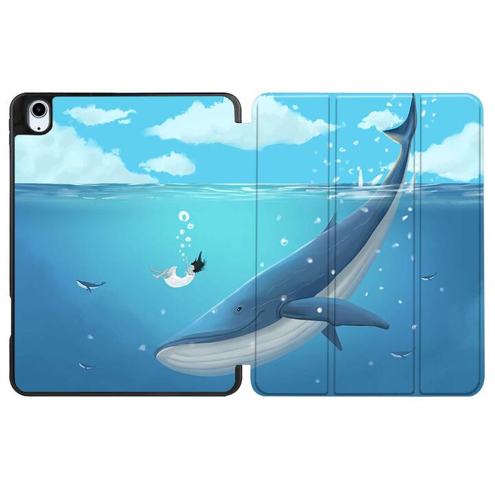EG housse pour iPad Air 10.9" (2020) 4ème génération - bleu - baleine