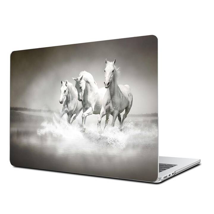 EG Hardcase (MacBook Air 13" M2 2022, Pferde, Weiss)
