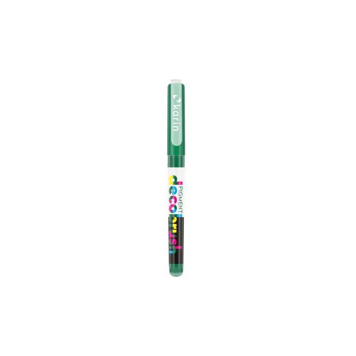 KARIN Pennarello acrilico Pigment DecoBrush 3285U (Verde, 1 pezzo)