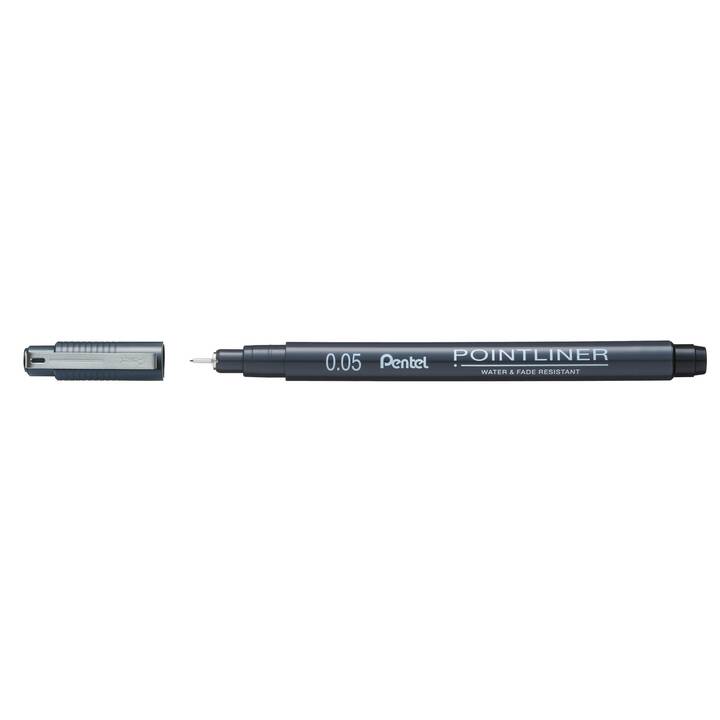 PENTEL Pointliner Penna a fibra (Nero, 1 pezzo)