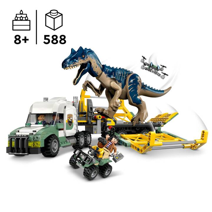 LEGO Jurassic World Missions dinosaures : le camion de transport de l’allosaure (76966, Difficile à trouver)