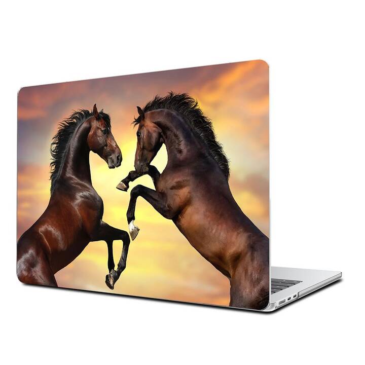 EG Coque rigide (Macbook Air 15" M3 2024, Chevaux, Brun)